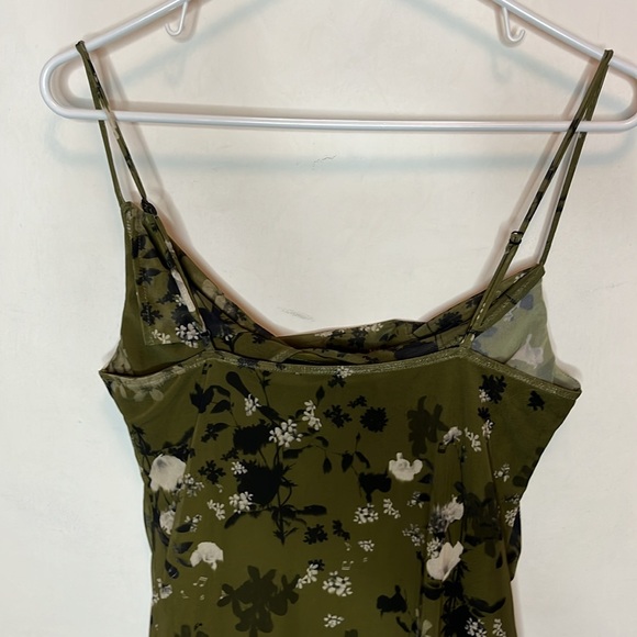 All Saints Ulla Kora green floral mesh slip dress - Picture 11 of 14